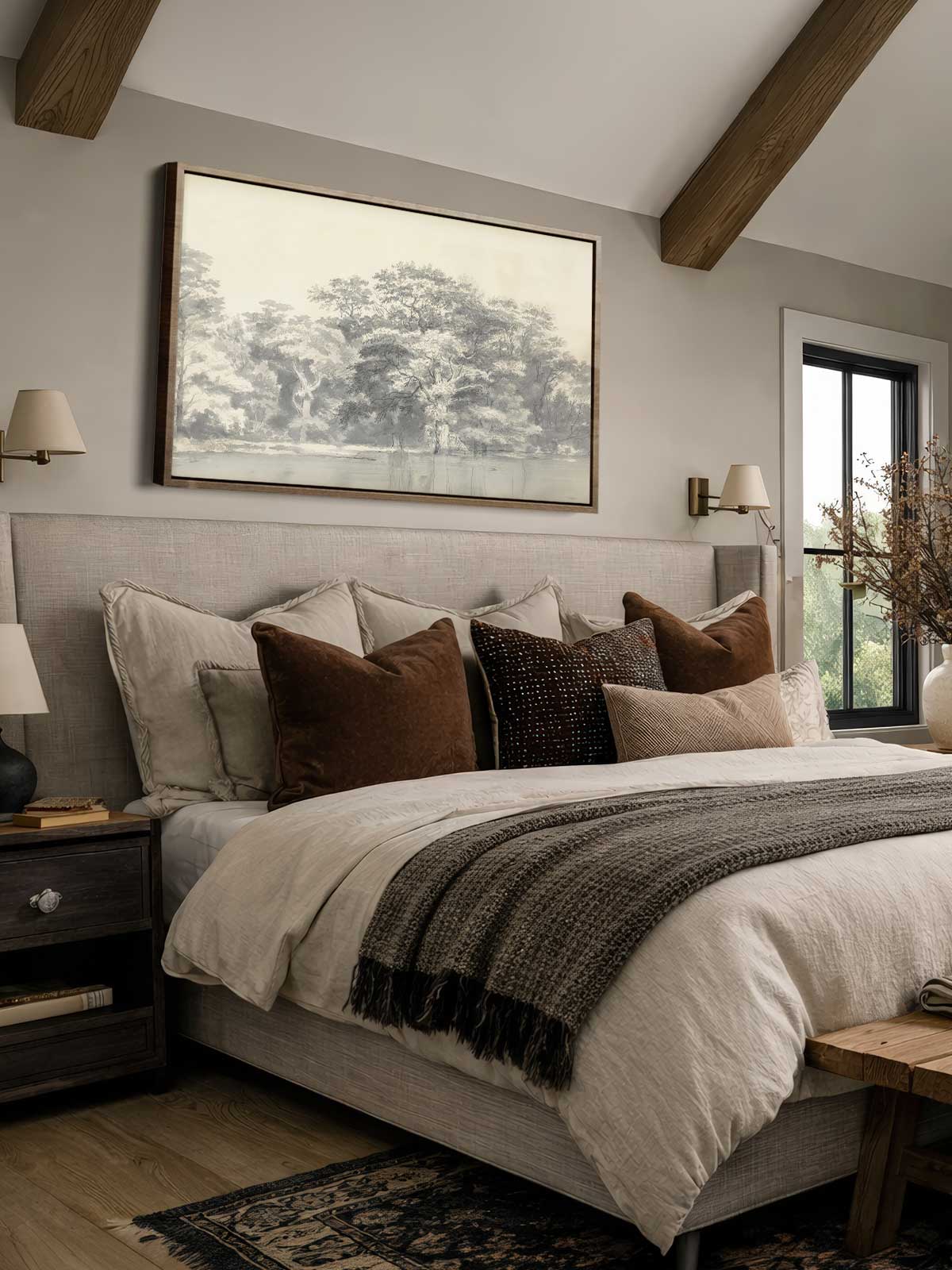 [30]-Framed-Canvas---Bedroom