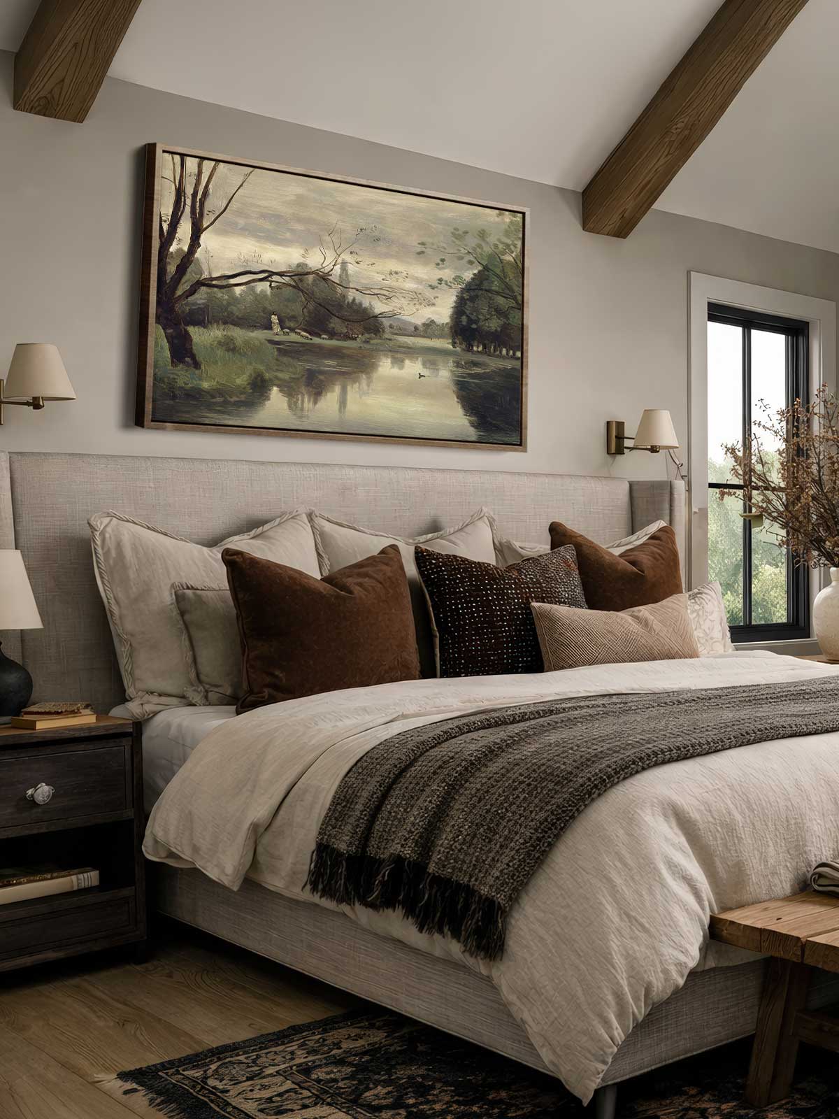 [30]-Framed-Canvas---Bedroom