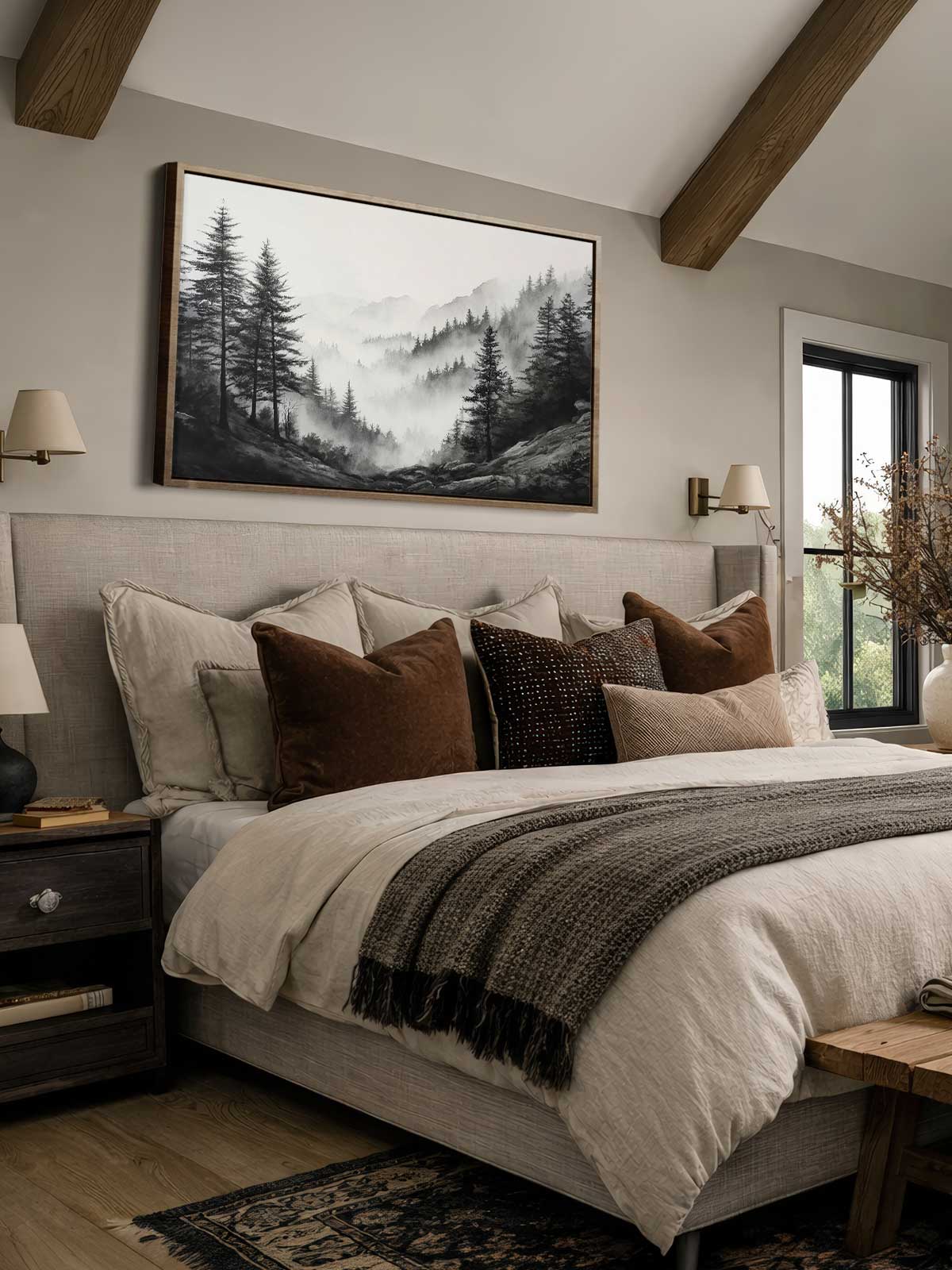 [30]-Framed-Canvas---Bedroom