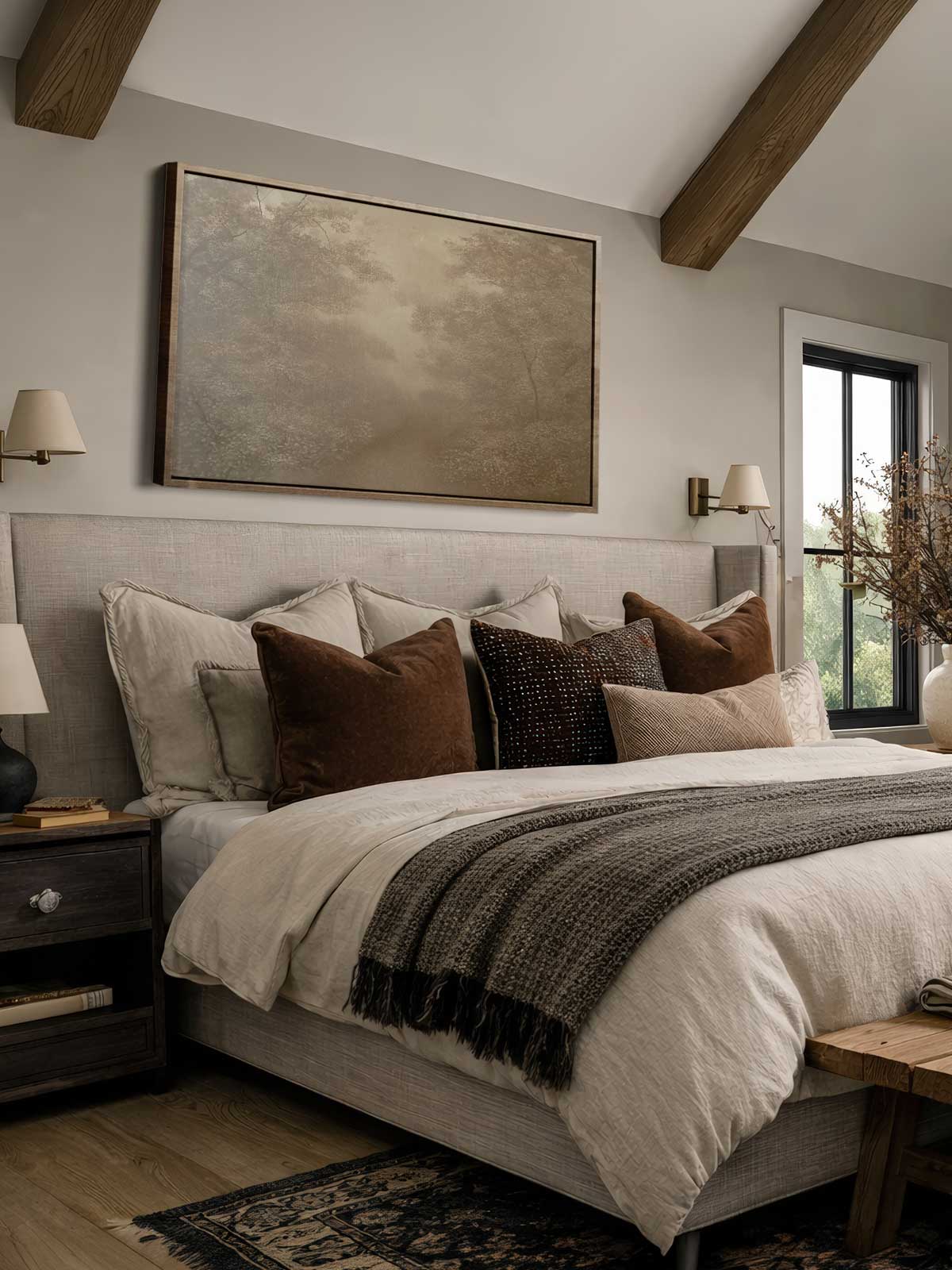[30]-Framed-Canvas---Bedroom