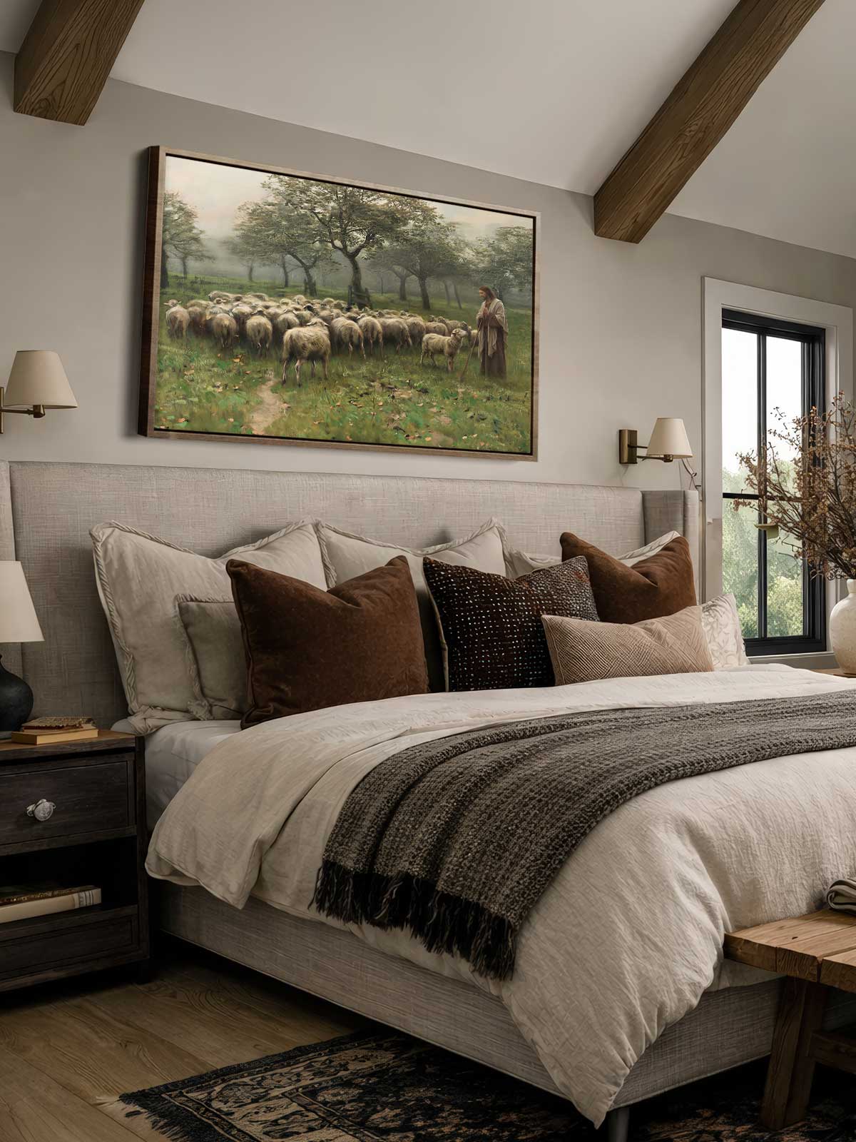 [30]-Framed-Canvas---Bedroom