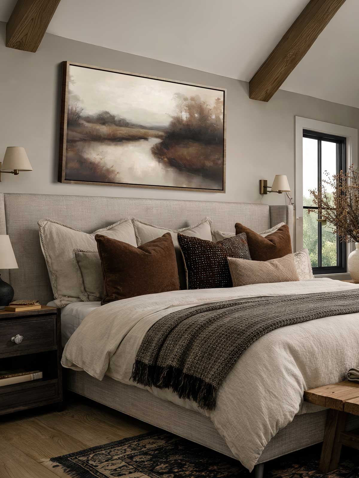 [30]-Framed-Canvas---Bedroom