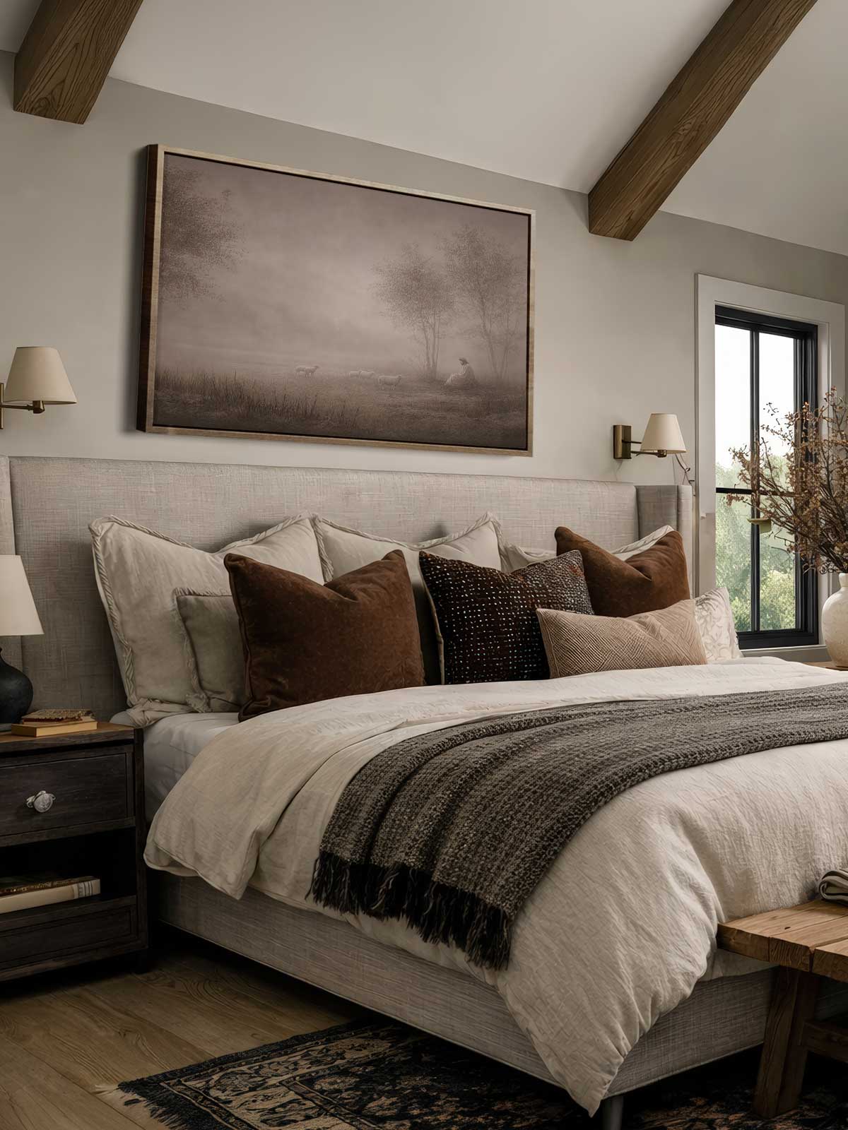 [30]-Framed-Canvas---Bedroom