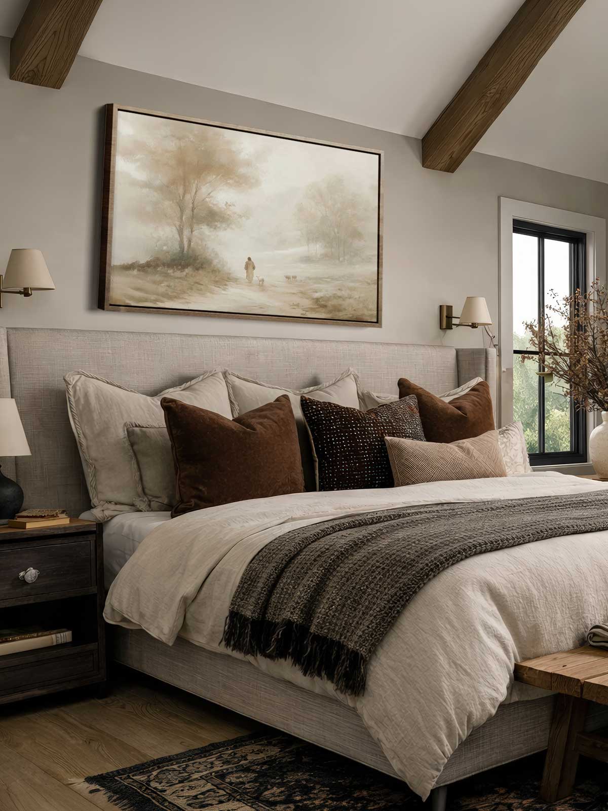 [30]-Framed-Canvas---Bedroom