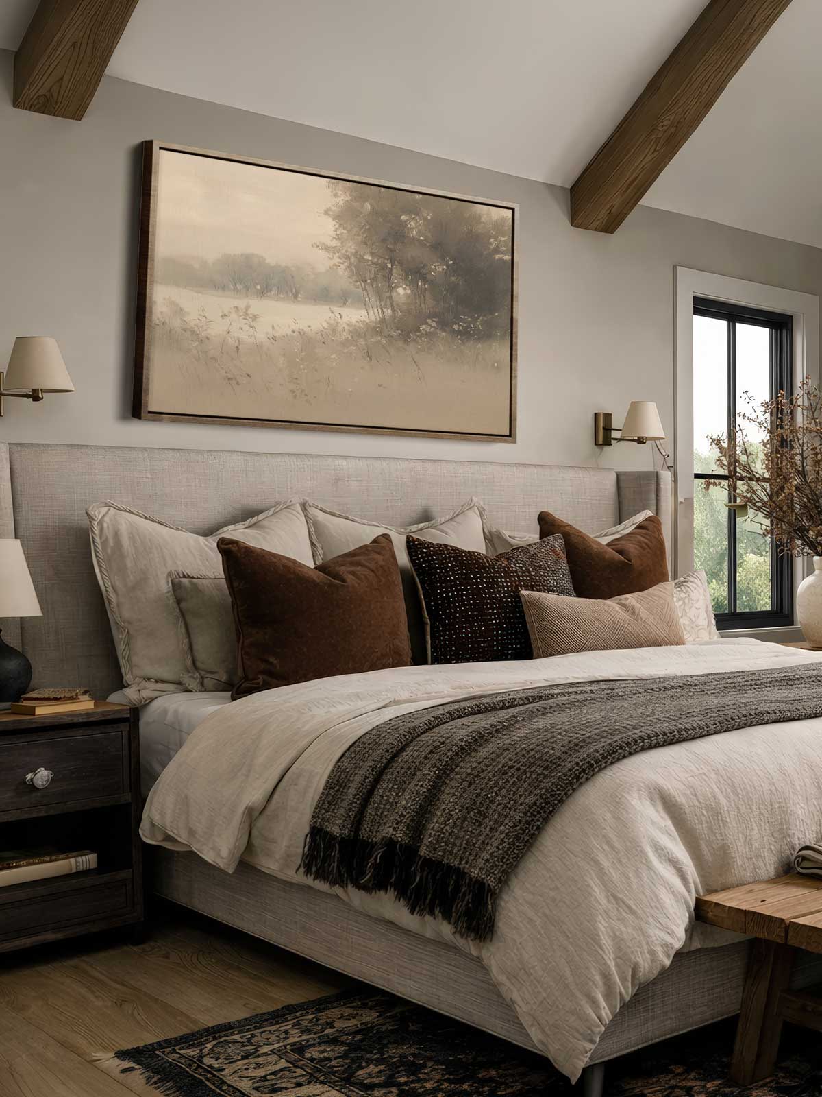 [30]-Framed-Canvas---Bedroom