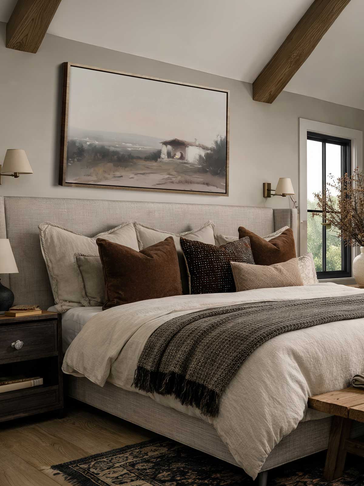 [30]-Framed-Canvas---Bedroom