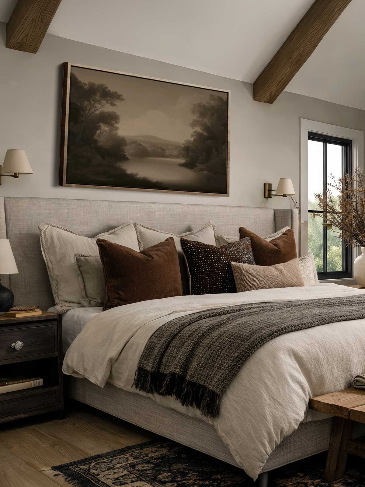 [30]-Framed-Canvas---Bedroom