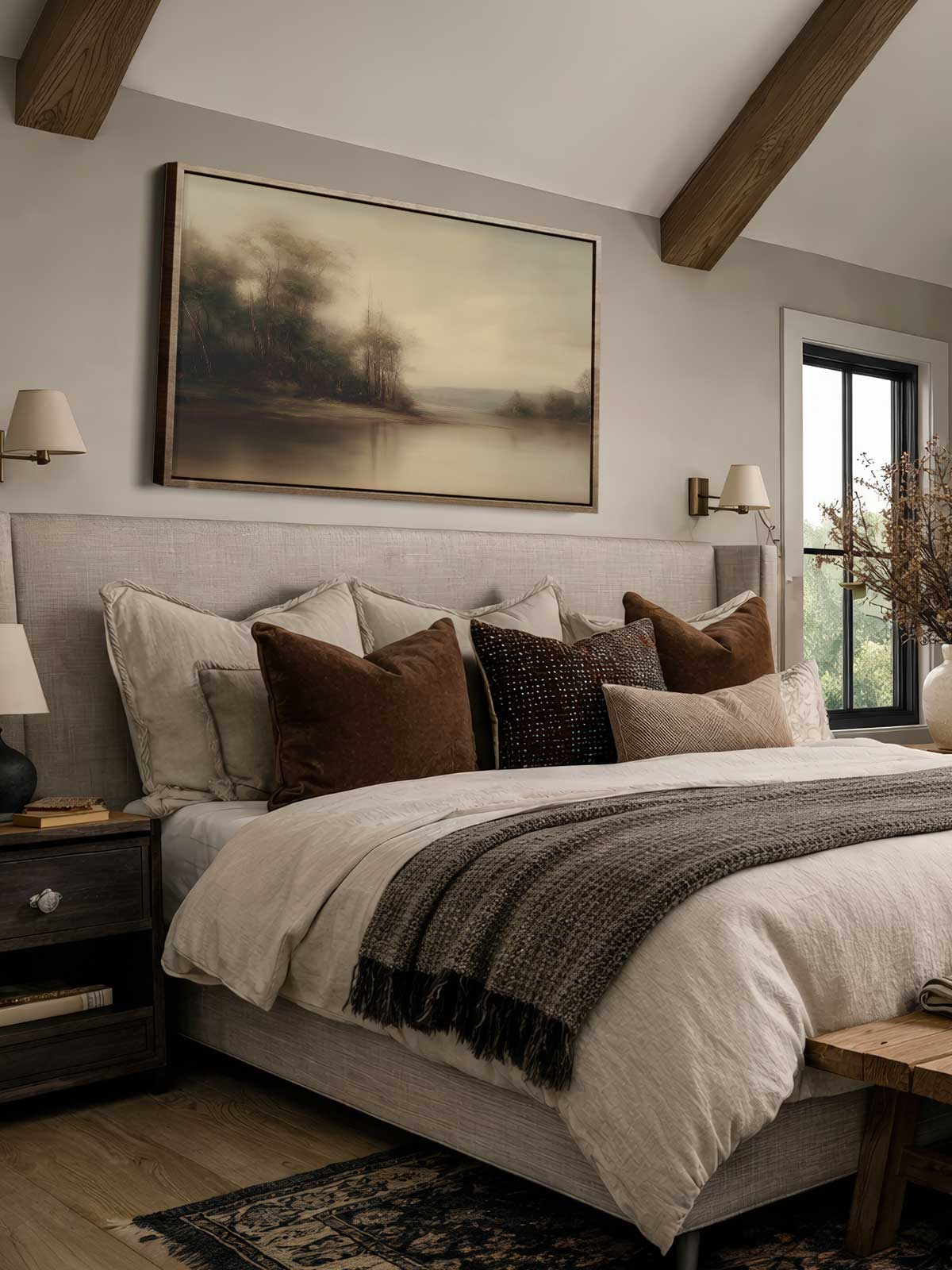 [30]-Framed-Canvas---Bedroom