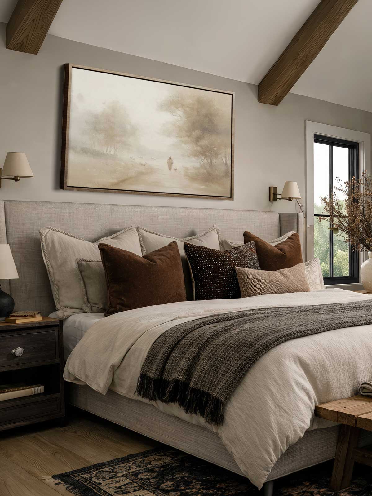 [30]-Framed-Canvas---Bedroom