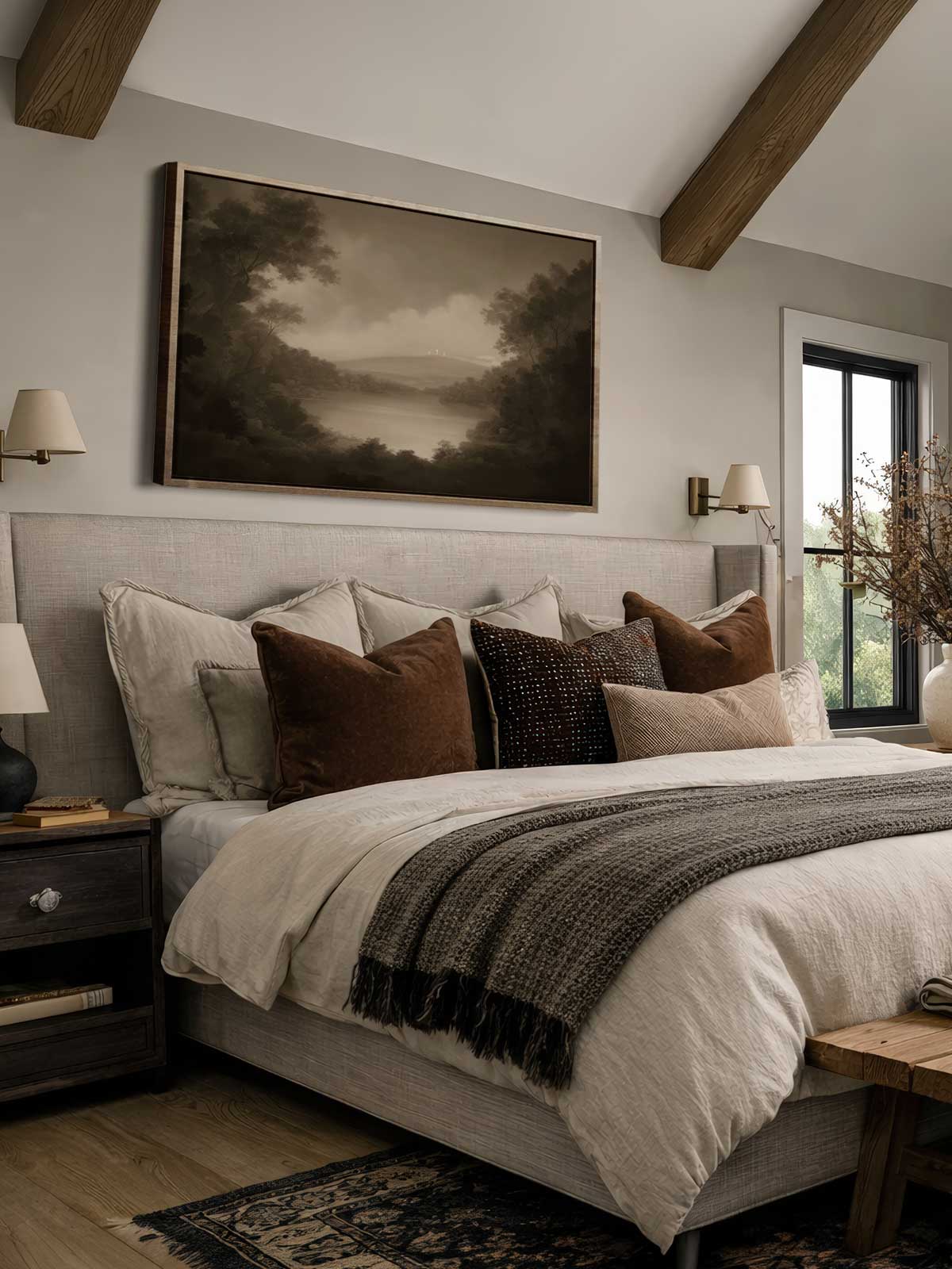 [30]-Framed-Canvas---Bedroom