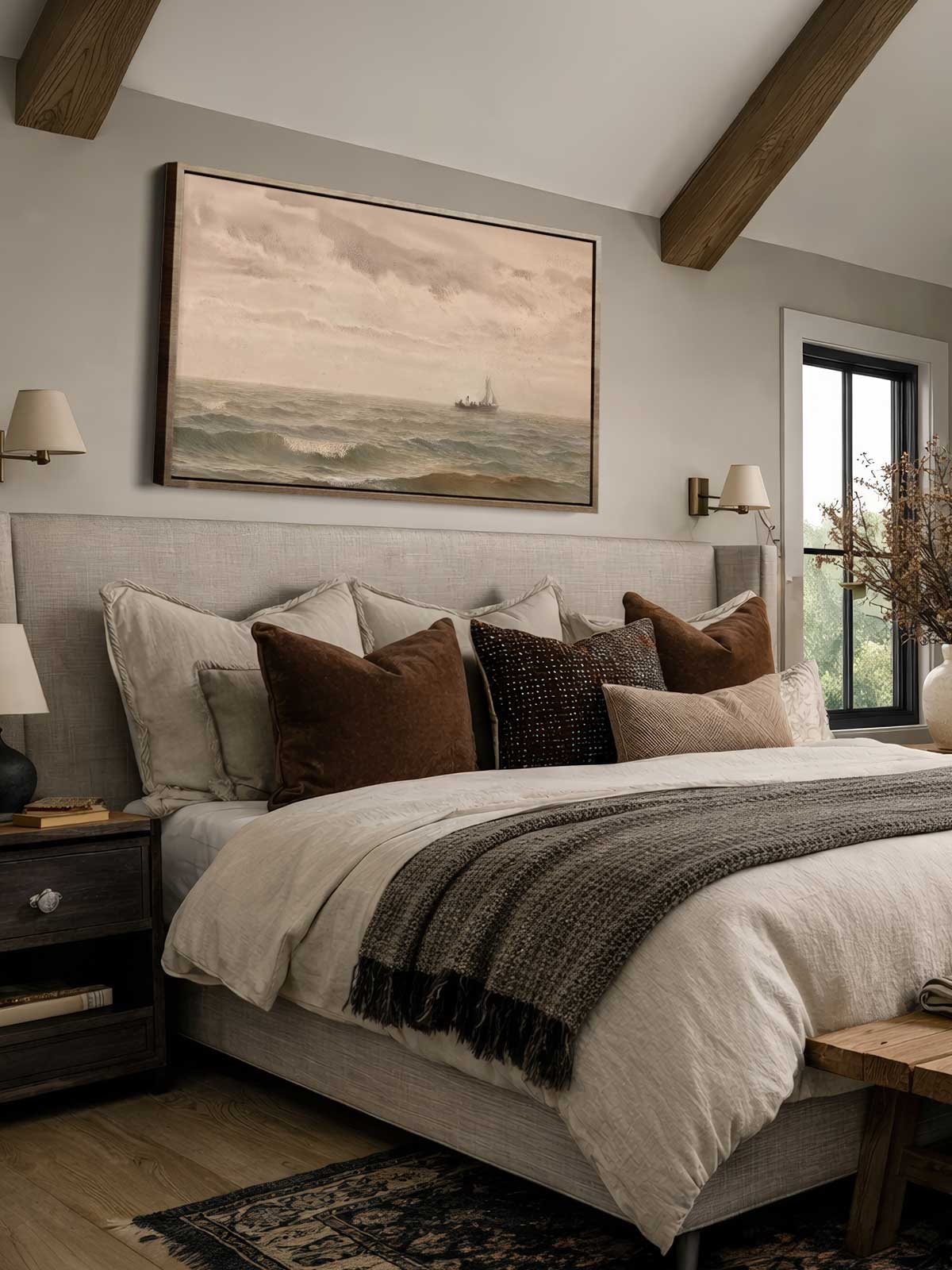 [30]-Framed-Canvas---Bedroom