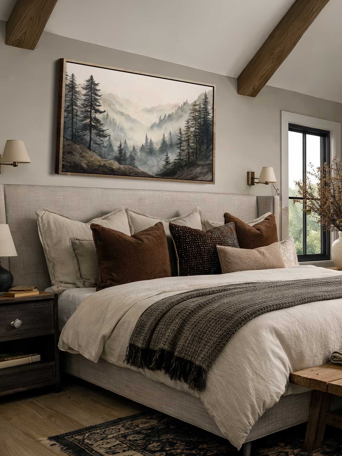 [30]-Framed-Canvas---Bedroom