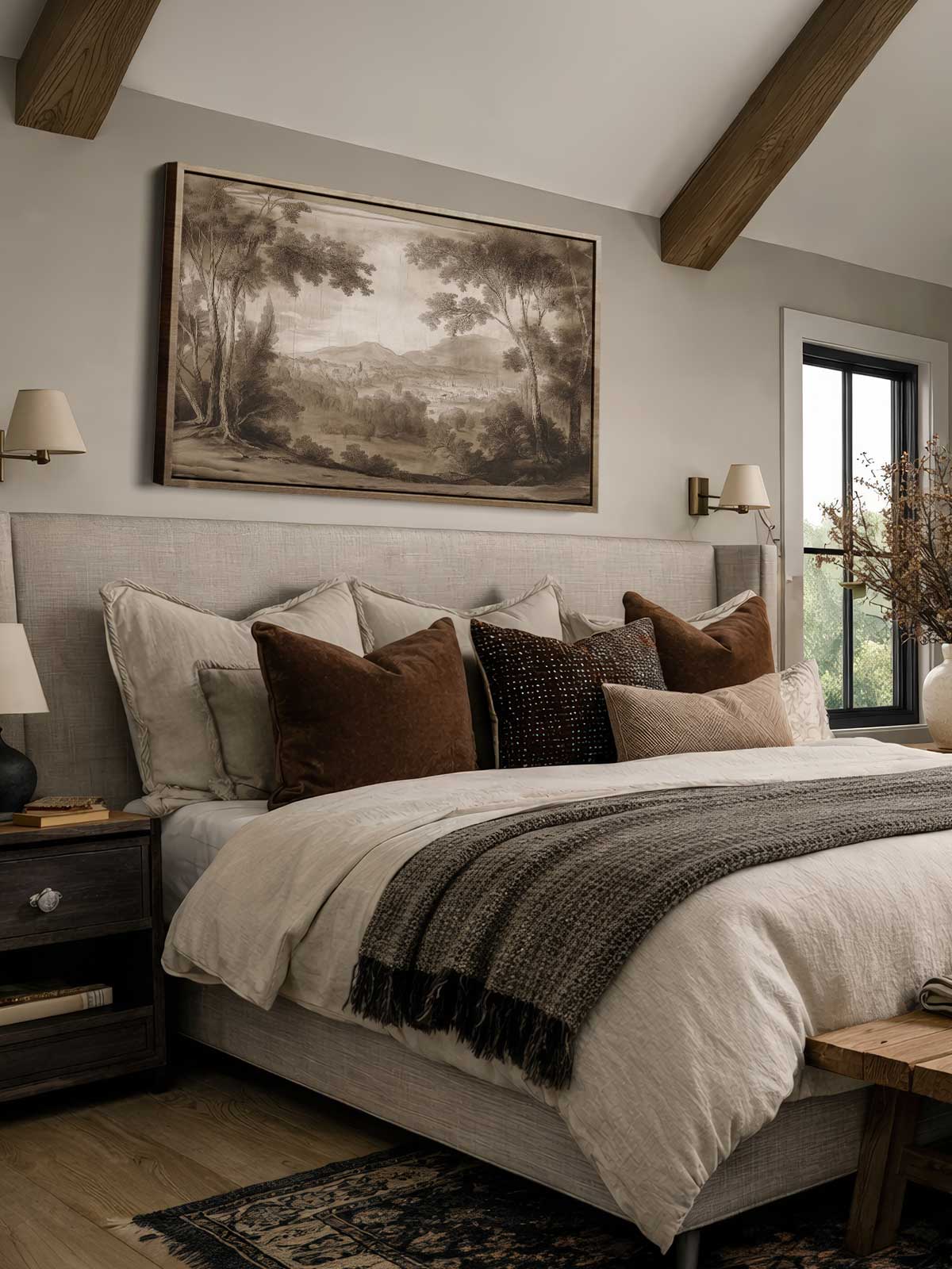 [30]-Framed-Canvas---Bedroom