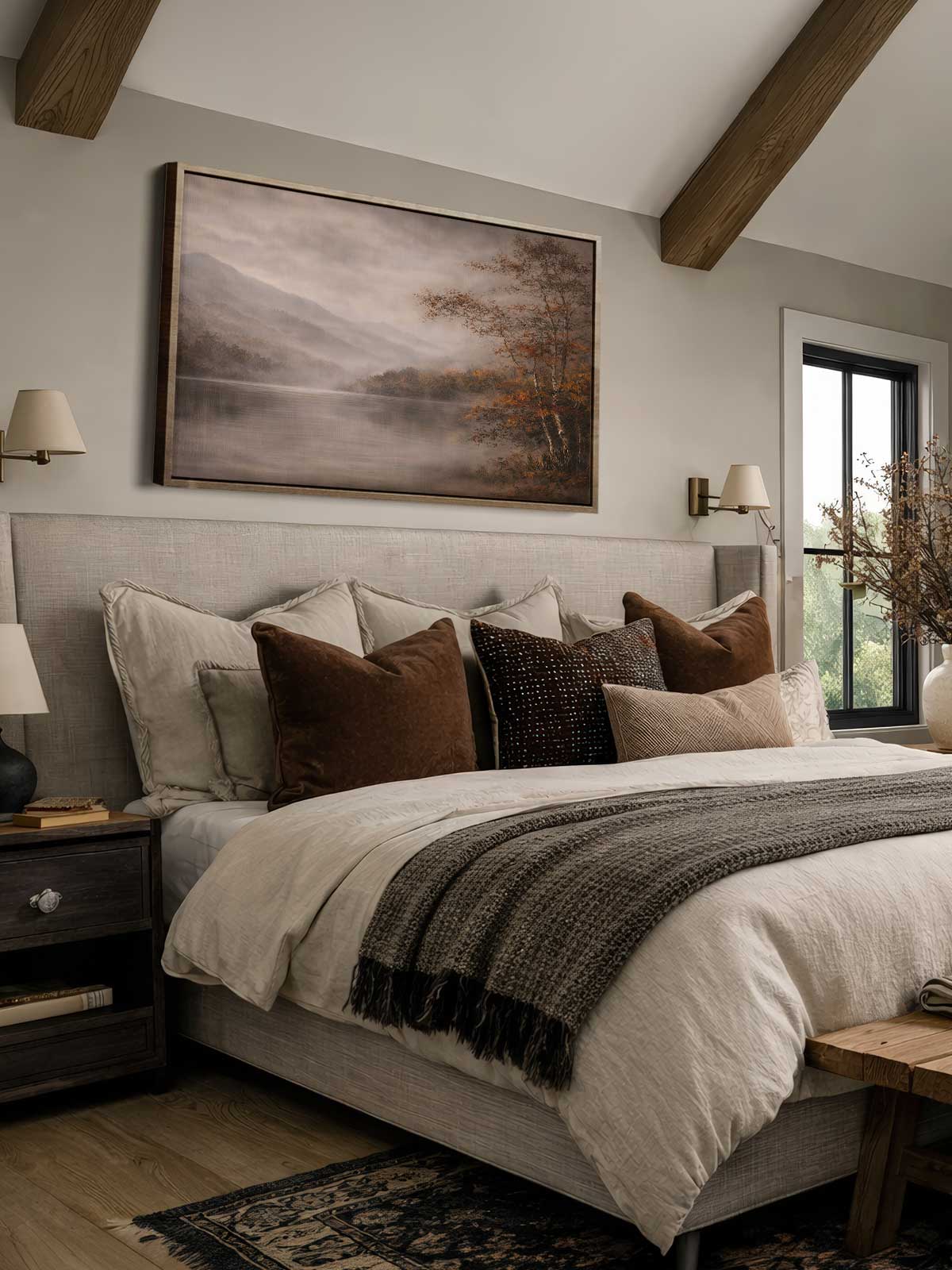 [30]-Framed-Canvas---Bedroom