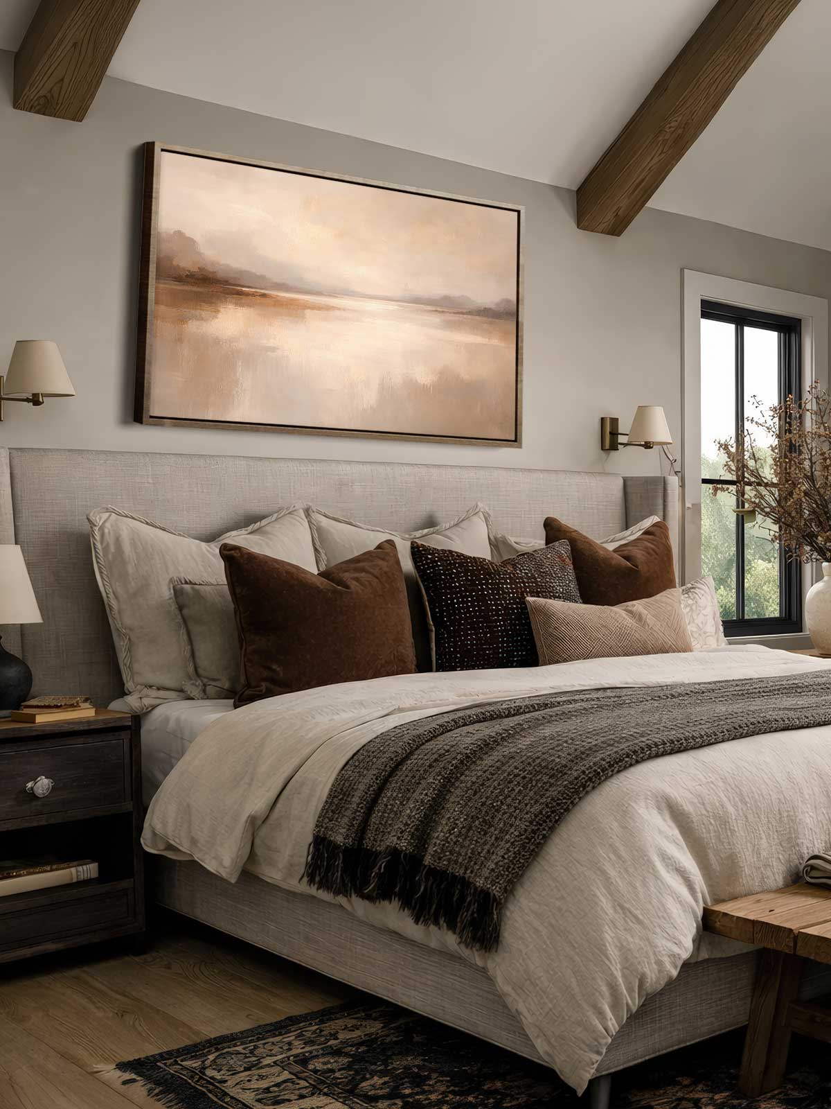 [30]-Framed-Canvas---Bedroom