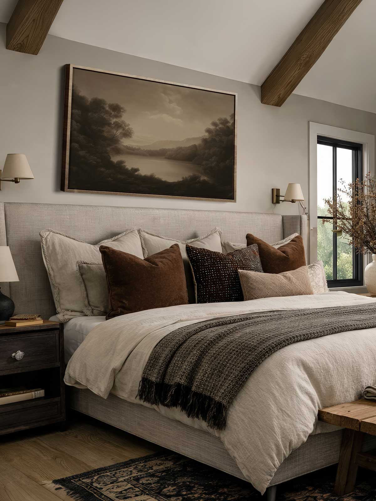 [30]-Framed-Canvas---Bedroom