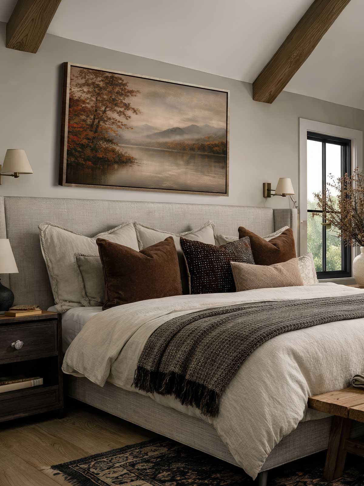[30]-Framed-Canvas---Bedroom