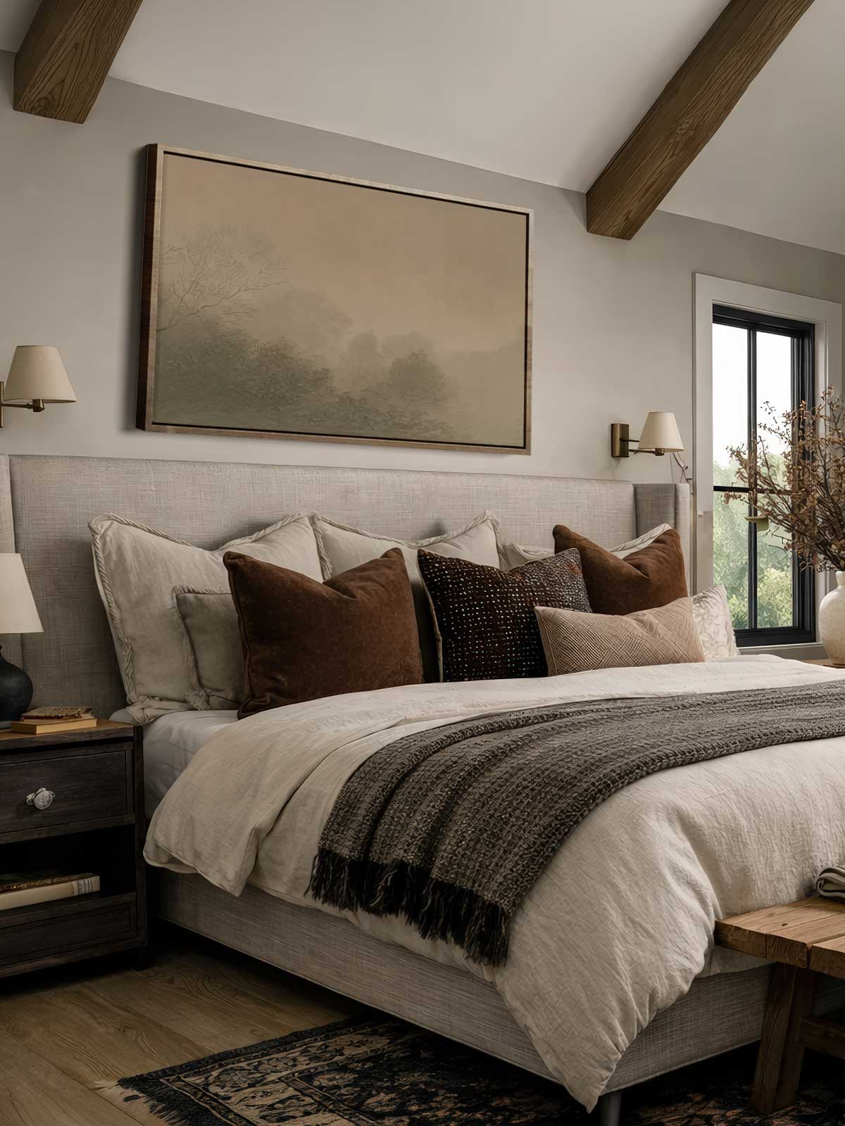 [30]-Framed-Canvas---Bedroom