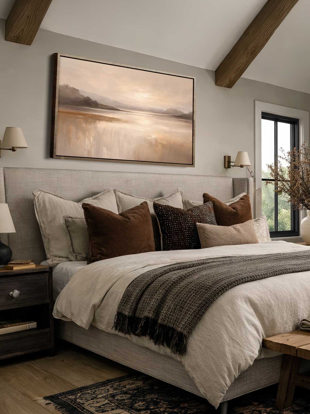 [30]-Framed-Canvas---Bedroom