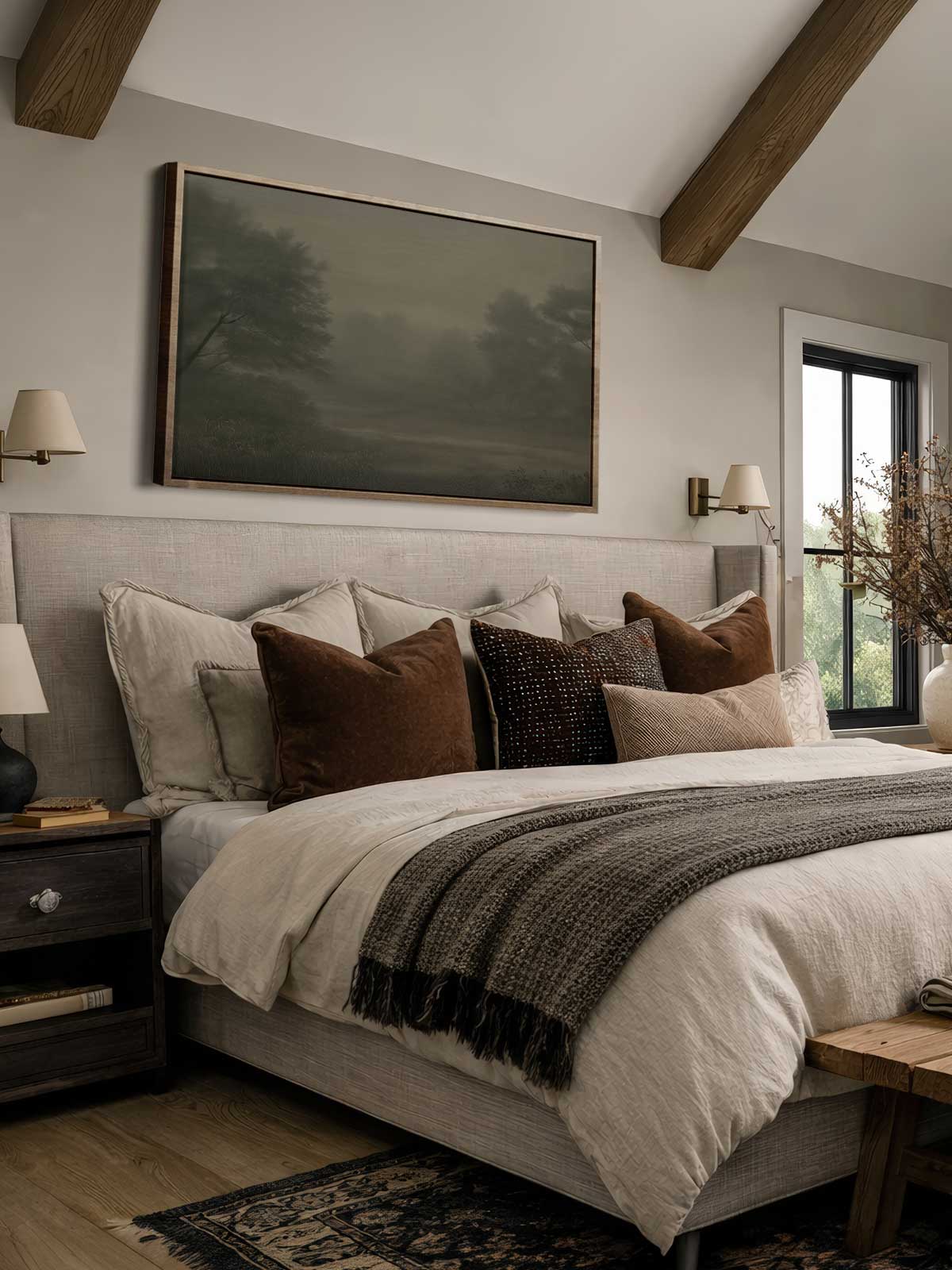 [30]-Framed-Canvas---Bedroom