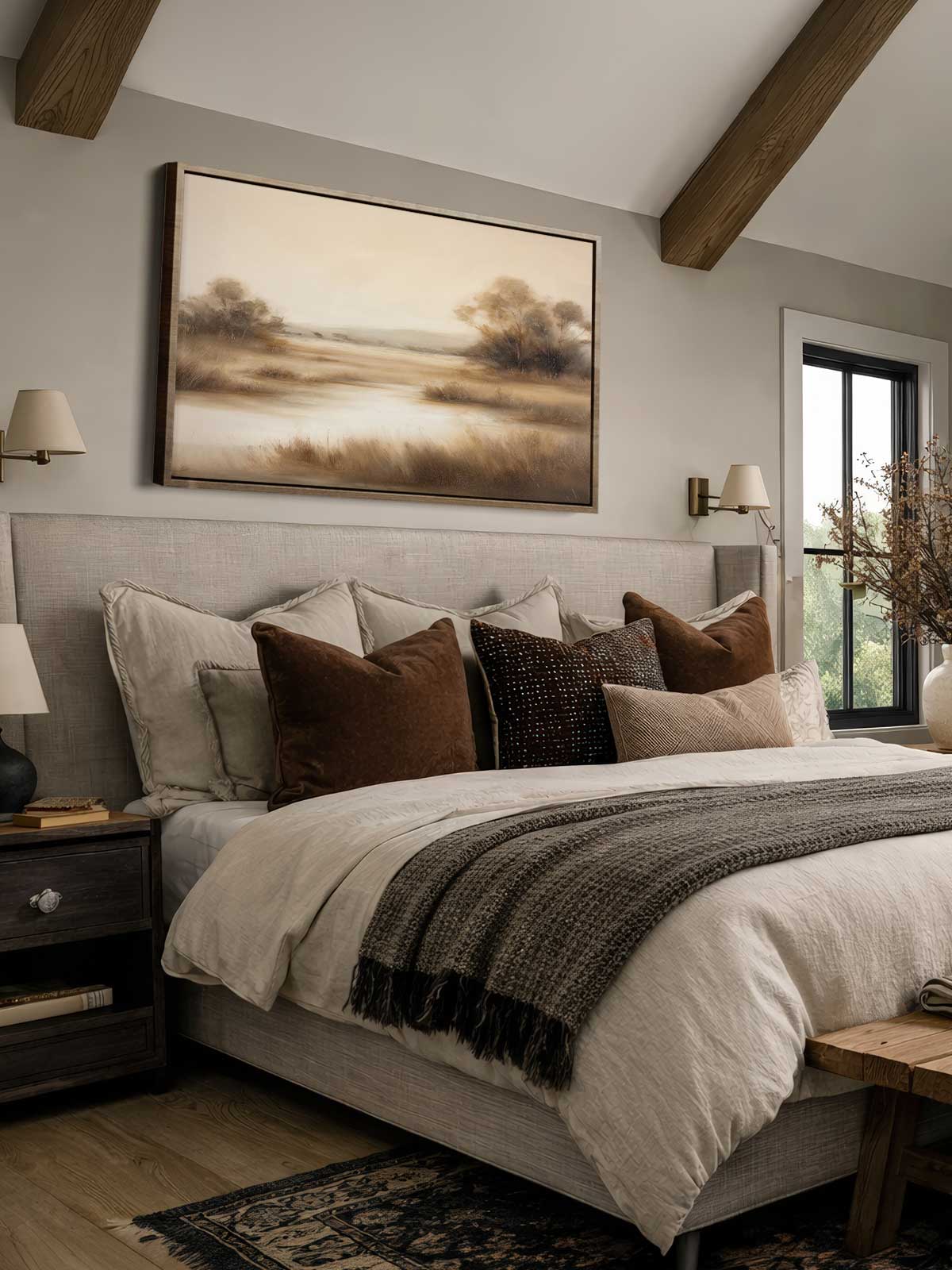 [30]-Framed-Canvas---Bedroom