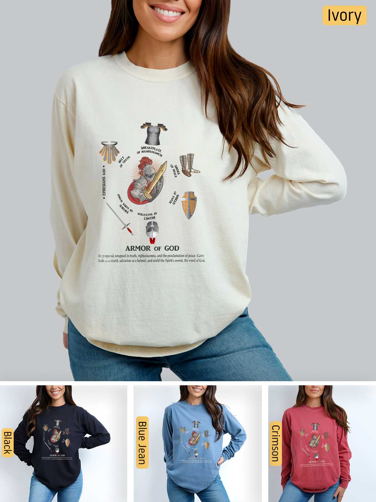 a woman wearing a sweatshirt with a graphic of a heart