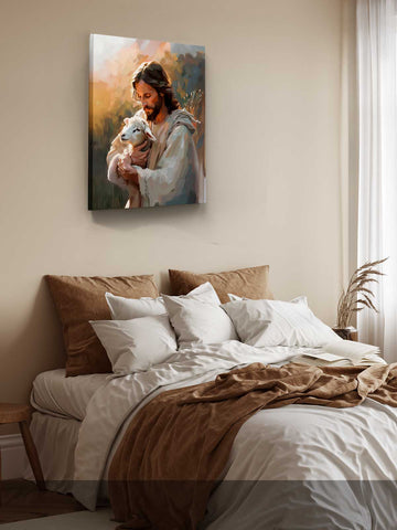 The Good Shepherd – With Lamb Closeup