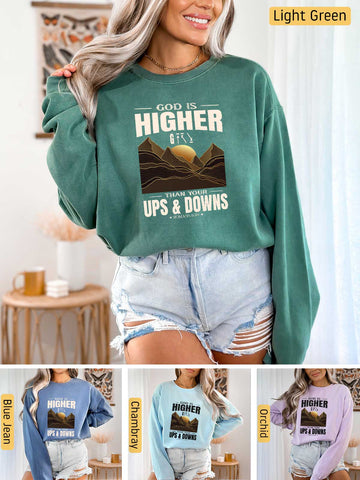 God is Higher - Romans 8:38-39 - Medium-heavyweight, Unisex Sweatshirt