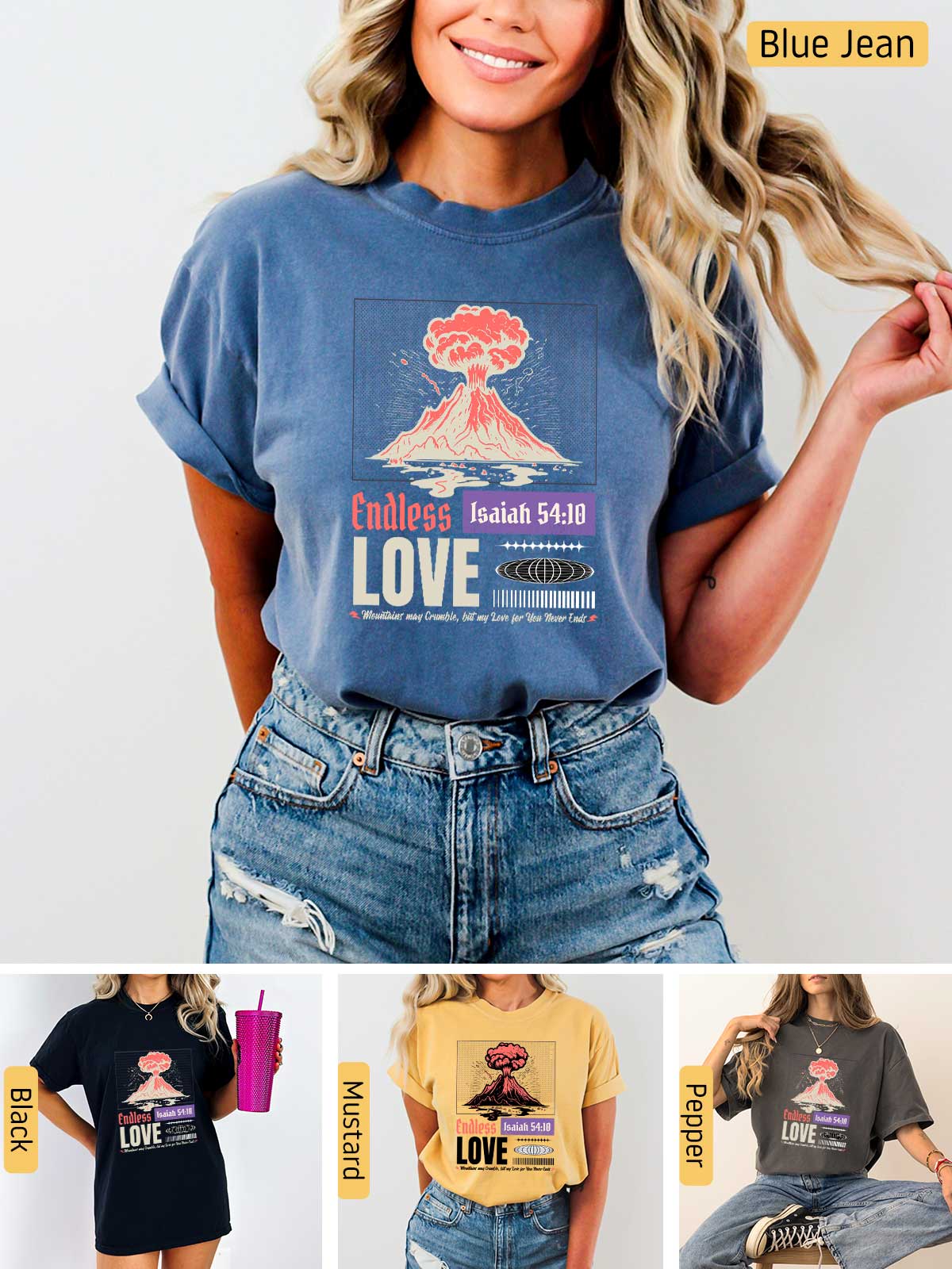 a woman wearing a t - shirt with the words love on it