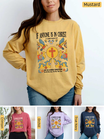 New Creation, All Things Made New - 2 Corinthians 5:17 - Medium-weight, Unisex Longsleeve T-Shirt