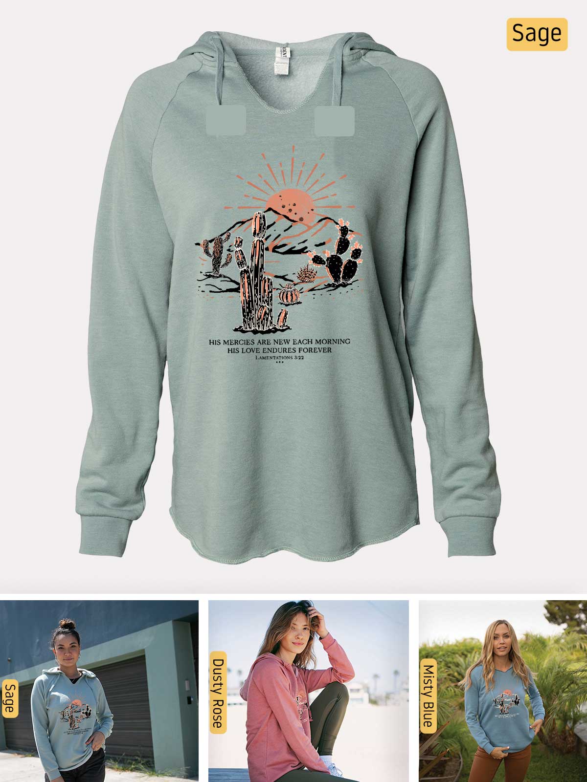 a women's sweatshirt with a picture of a woman sitting on a bench