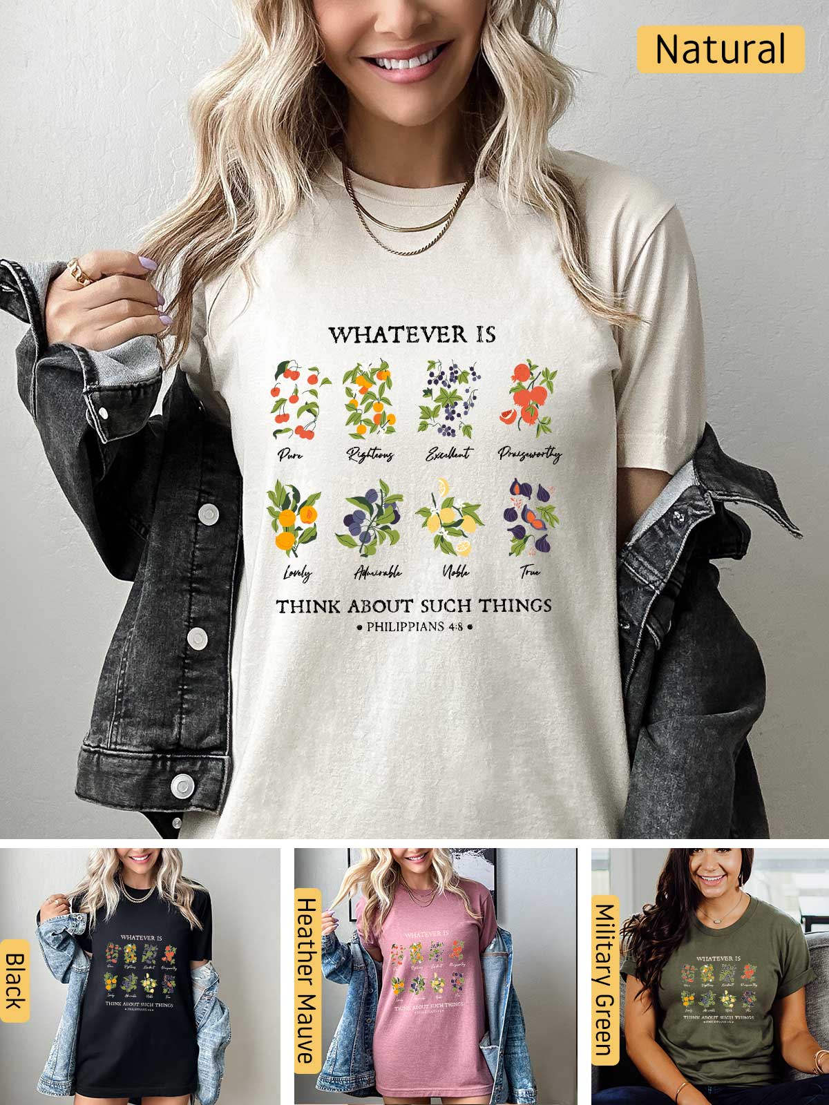 a woman wearing a t - shirt that says whatever is there