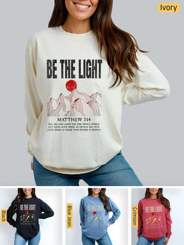 Be the Light - Matthew 5:14 - Medium-weight, Unisex Longsleeve T-Shirt