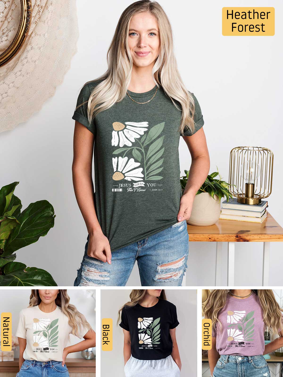 a collage of photos of a woman wearing a t - shirt