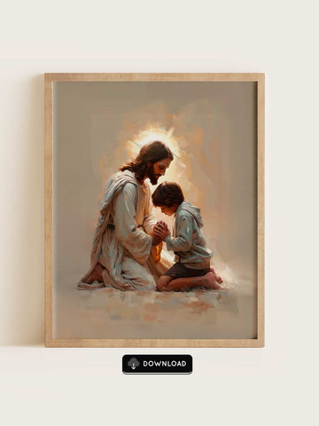 Jesus Prays with a Boy