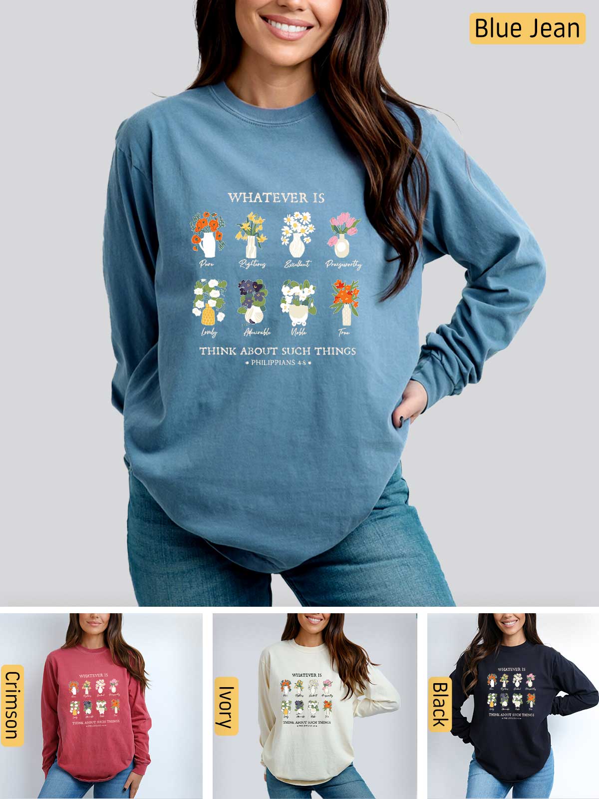 a woman wearing a sweater with cats on it