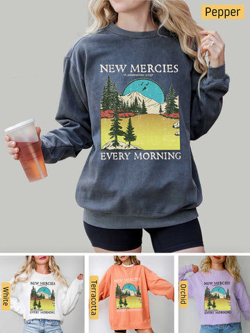 His Mercies are New Every Morning - Lamentations 3:22-23 - Medium-heavyweight, Unisex Sweatshirt