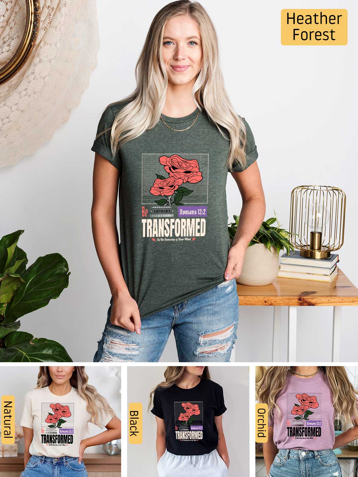 [6]--T-Shirt-(Bella)---Main6-(H-Forest-Green)