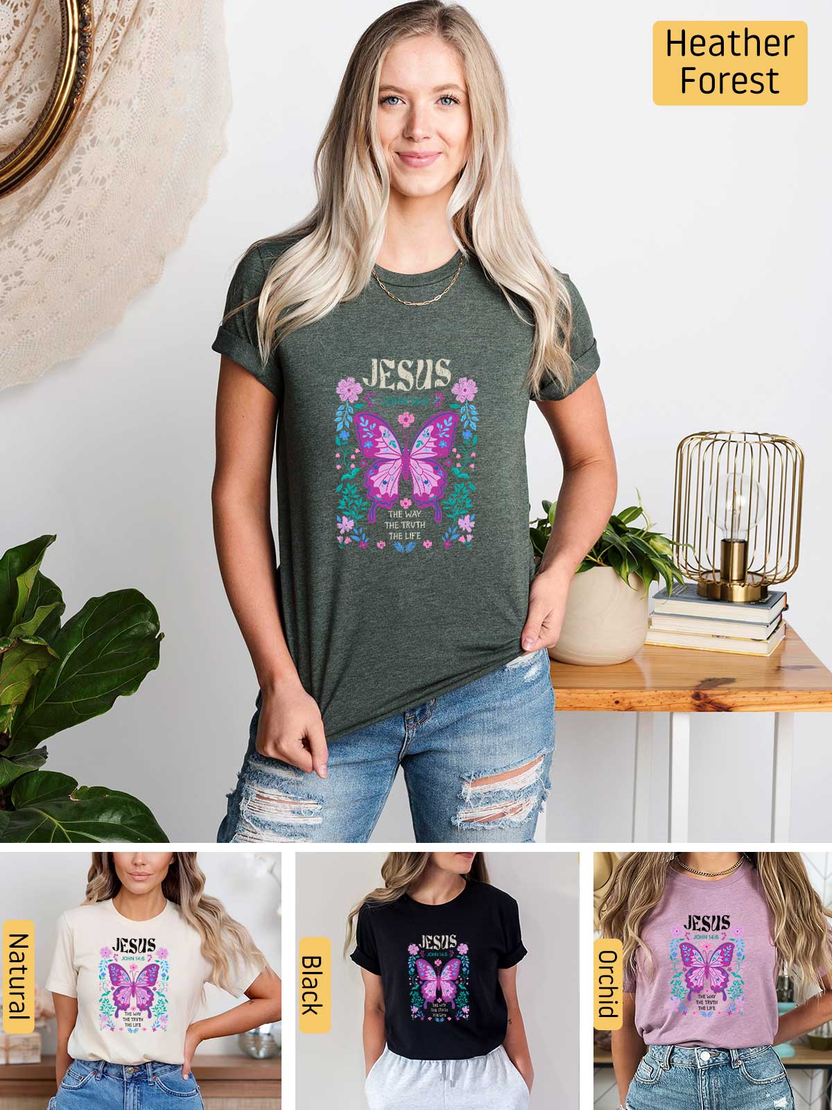 [6]--T-Shirt-(Bella)---Main6-(H-Forest-Green)