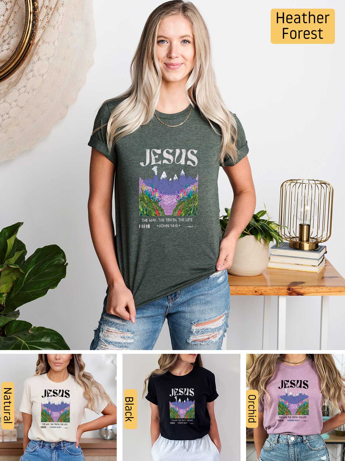 [6]--T-Shirt-(Bella)---Main6-(H-Forest-Green)