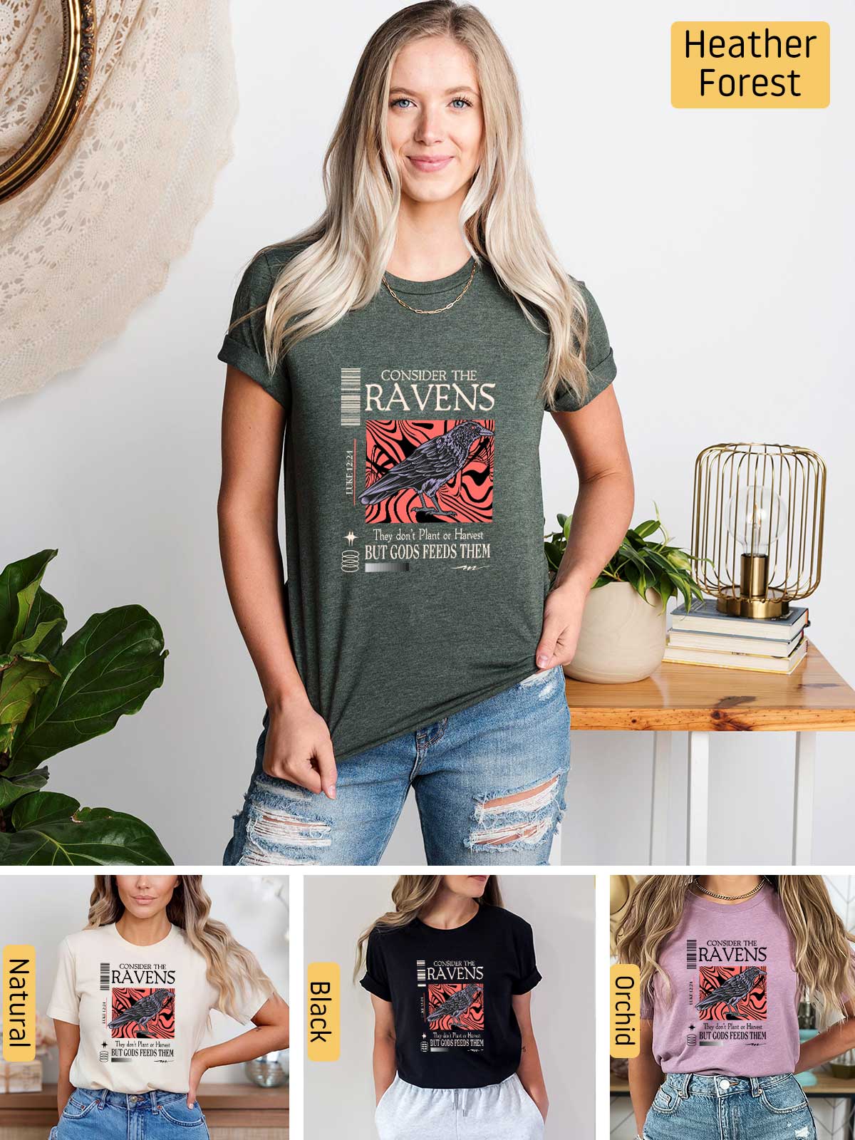 [6]--T-Shirt-(Bella)---Main6-(H-Forest-Green)