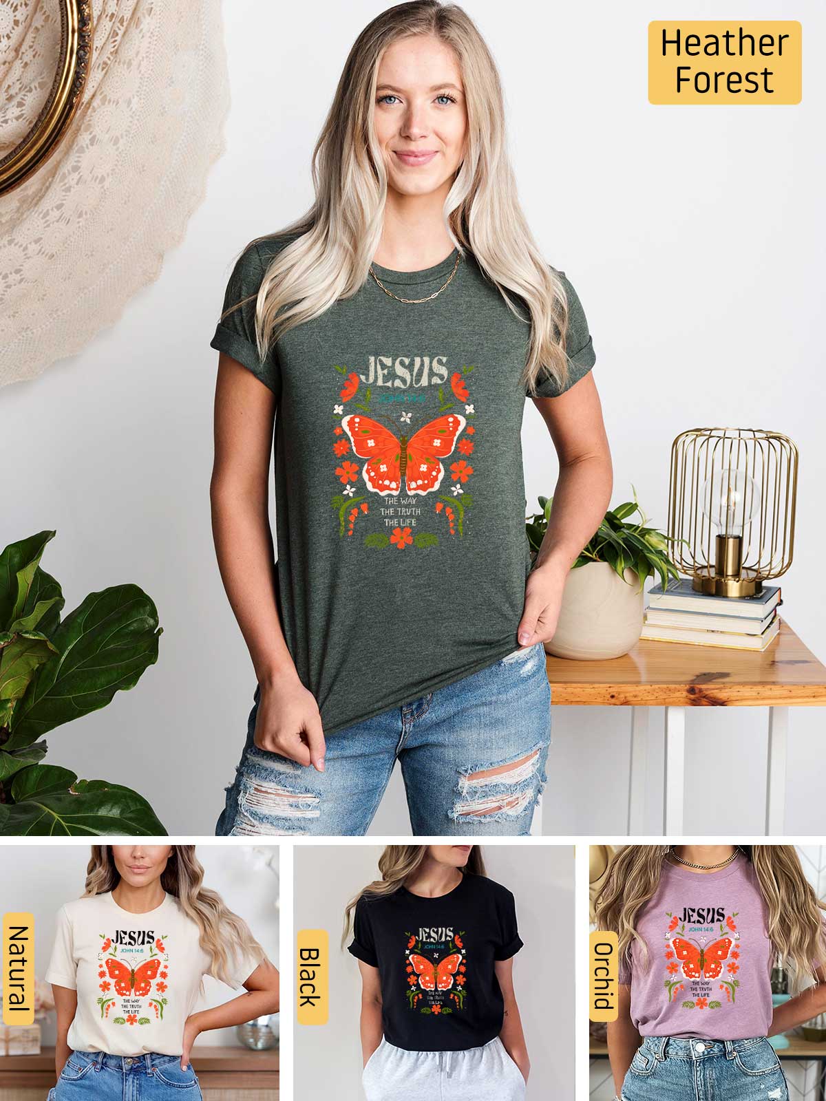 [6]--T-Shirt-(Bella)---Main6-(H-Forest-Green)