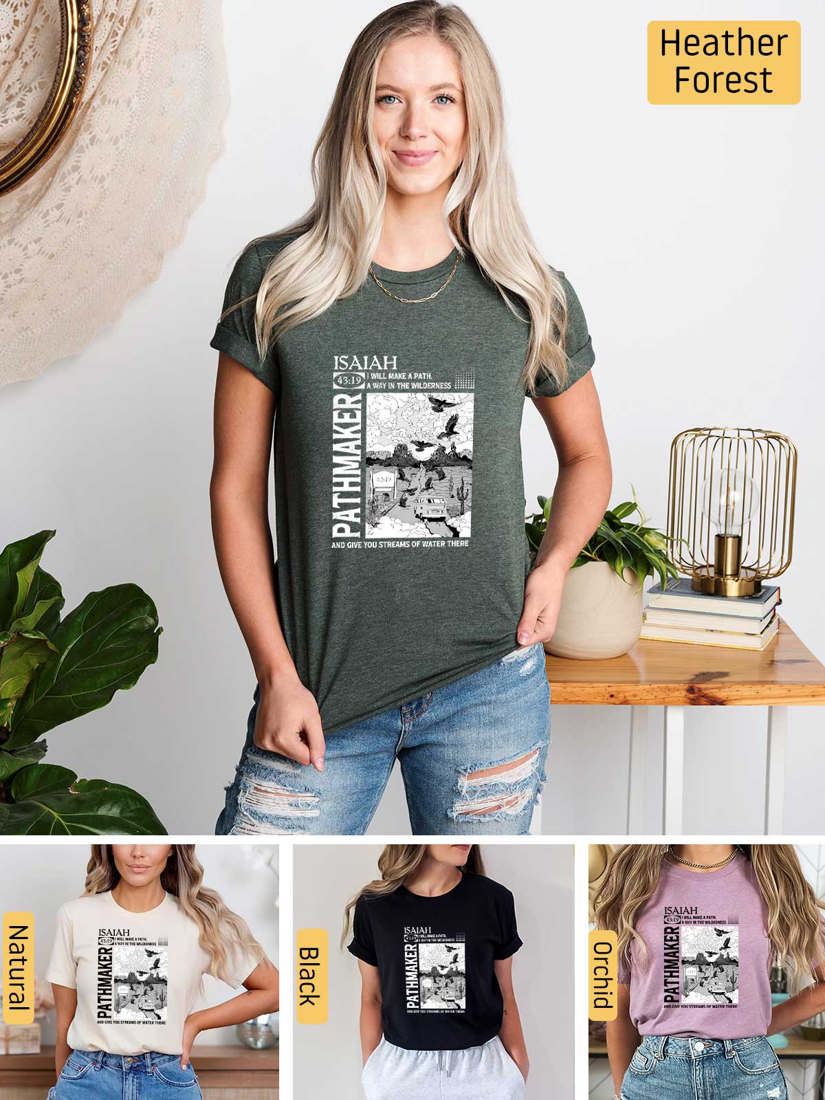 [6]--T-Shirt-(Bella)---Main6-(H-Forest-Green)