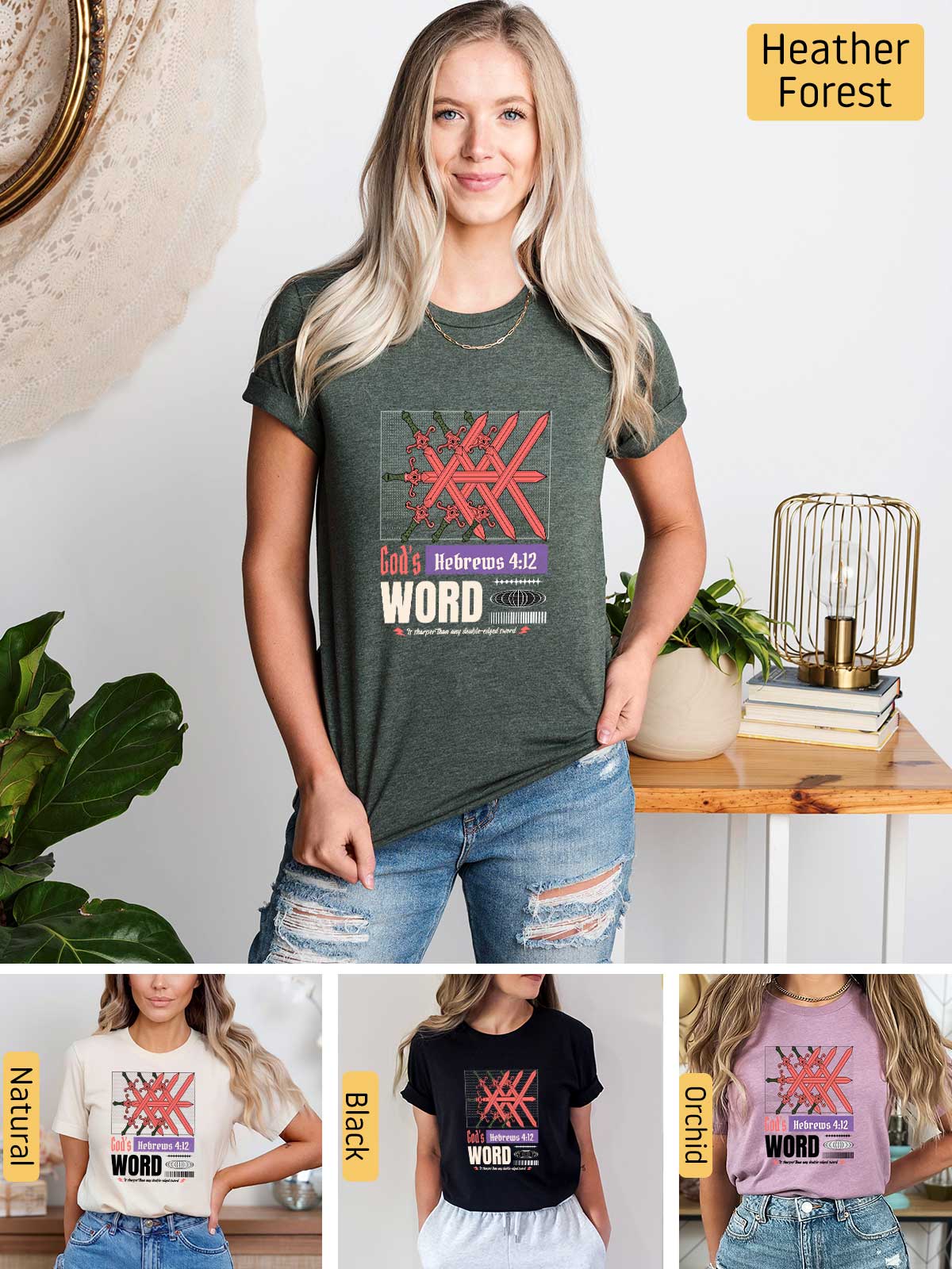 [6]--T-Shirt-(Bella)---Main6-(H-Forest-Green)