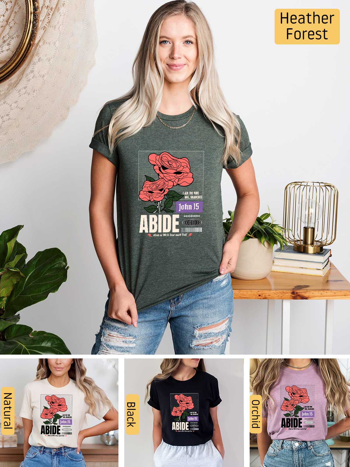 [6]--T-Shirt-(Bella)---Main6-(H-Forest-Green)