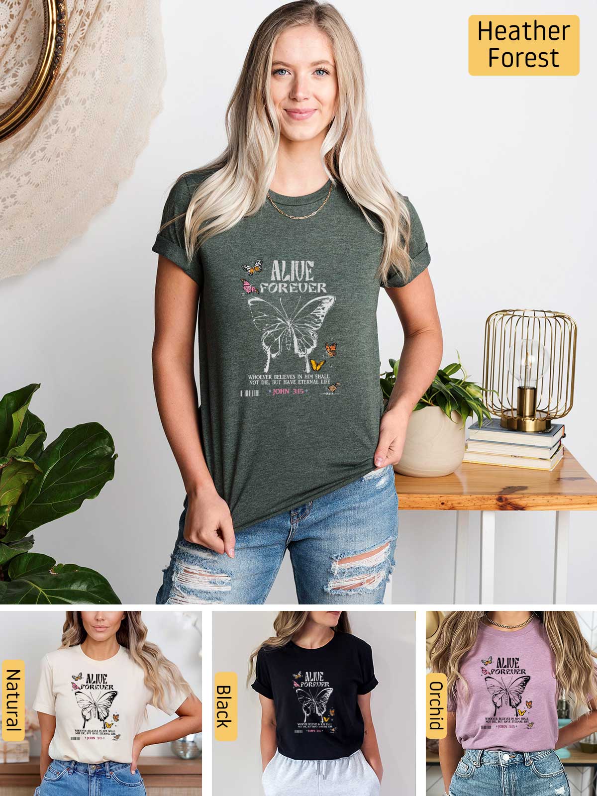 [6]--T-Shirt-(Bella)---Main6-(H-Forest-Green)