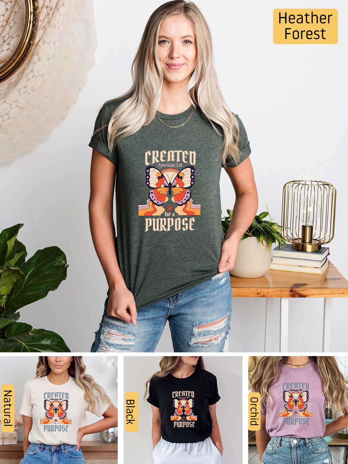 [6]--T-Shirt-(Bella)---Main6-(H-Forest-Green)