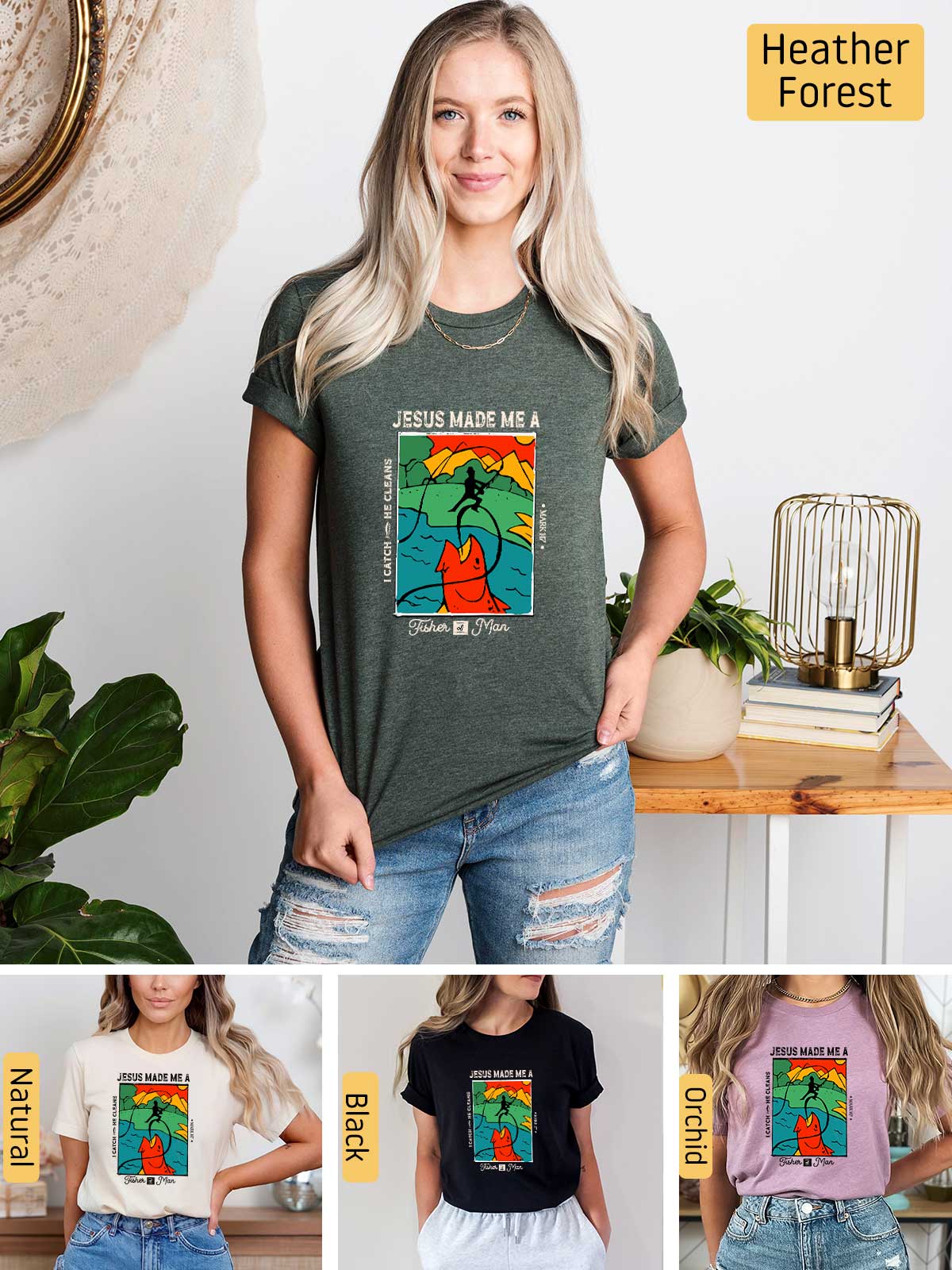 [6]--T-Shirt-(Bella)---Main6-(H-Forest-Green)