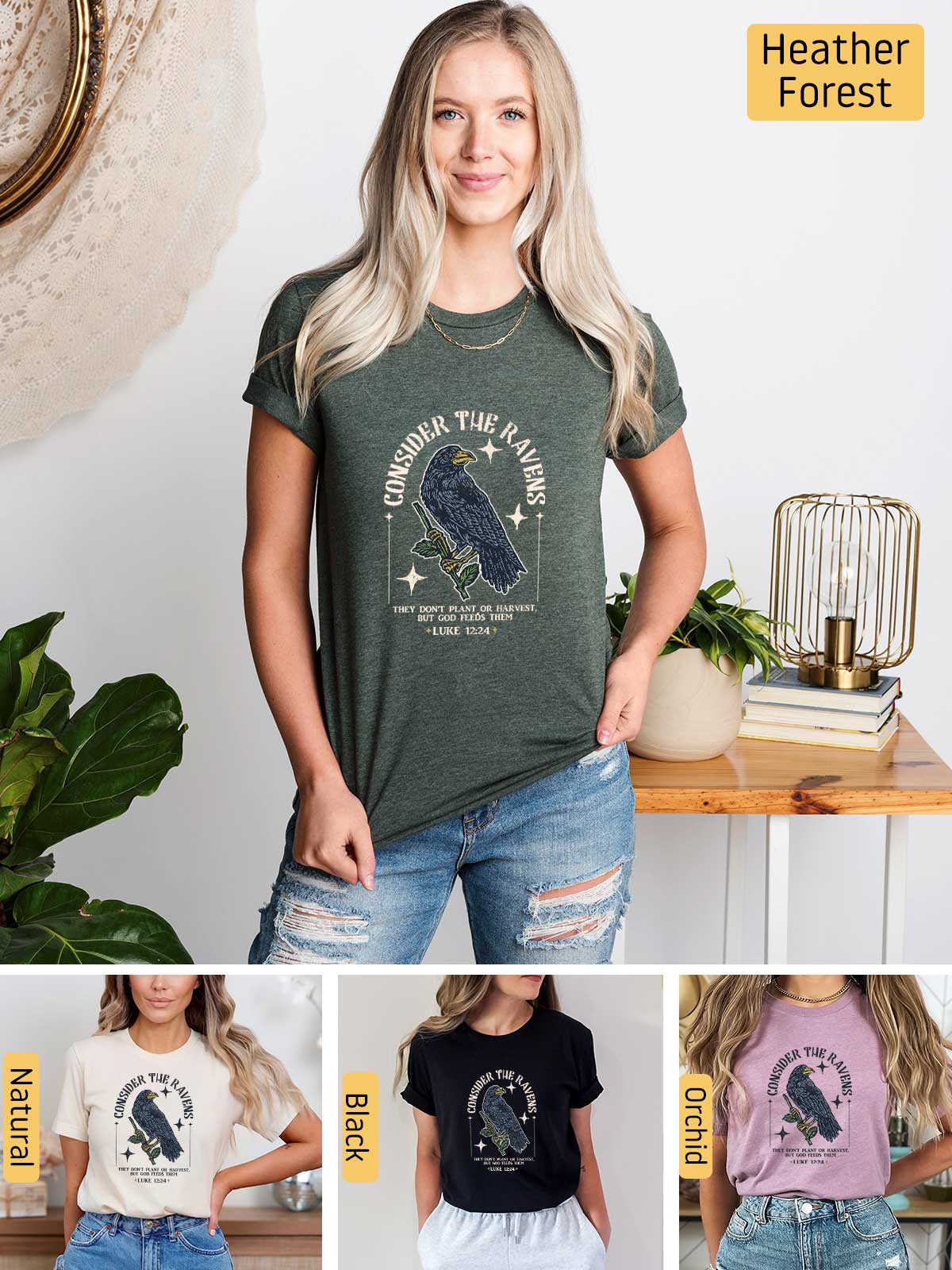 [6]--T-Shirt-(Bella)---Main6-(H-Forest-Green)