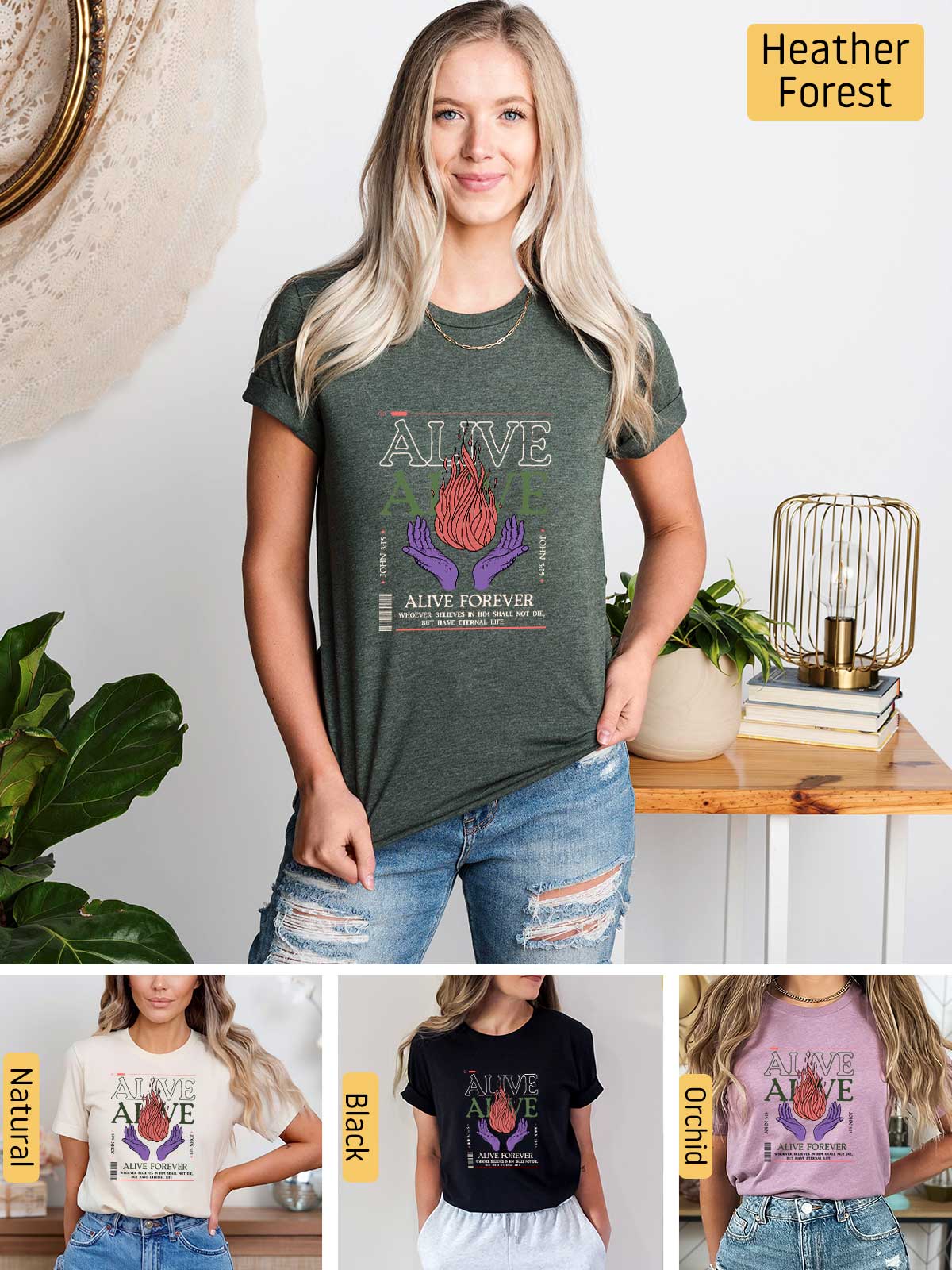 [6]--T-Shirt-(Bella)---Main6-(H-Forest-Green)